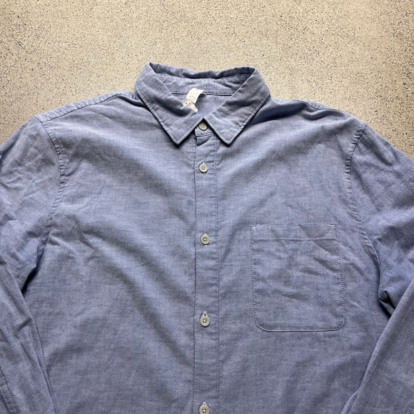 Lululemon Commission Button Up Dress Shirt Light Blue Mens Size Large Cotton - Picture 2 of 5